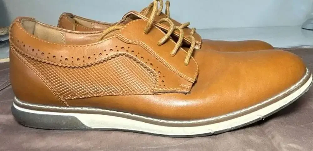 Bruno Marc Men Dress Shoes Brown Leather Derby